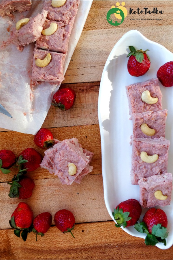 keto strawberry barfi keto keto barfi